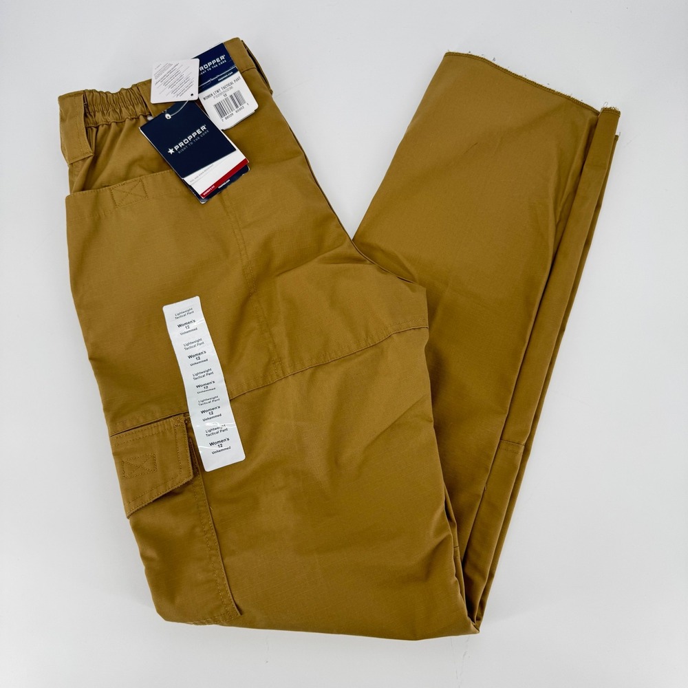 Propper Women's Lightweight Tactical Pants Coyote Tan Size 12 Unhemmed NWT